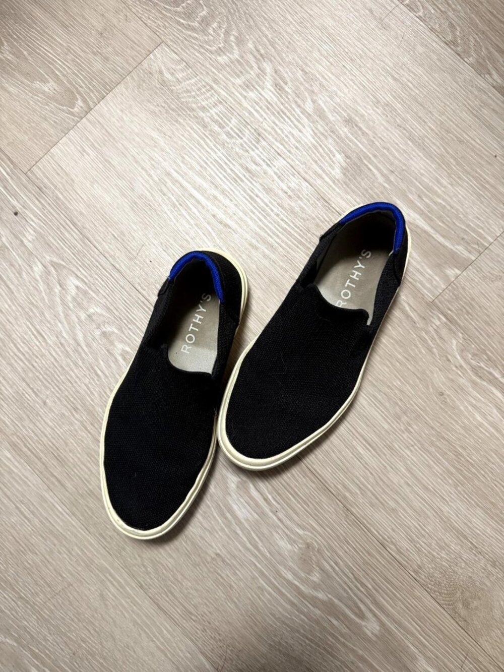 Rothy's The Original Slip On Sneaker Black Knit Women's 7.5 Washable